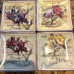 Susan Winget  English Garden 4 plates & hanger.